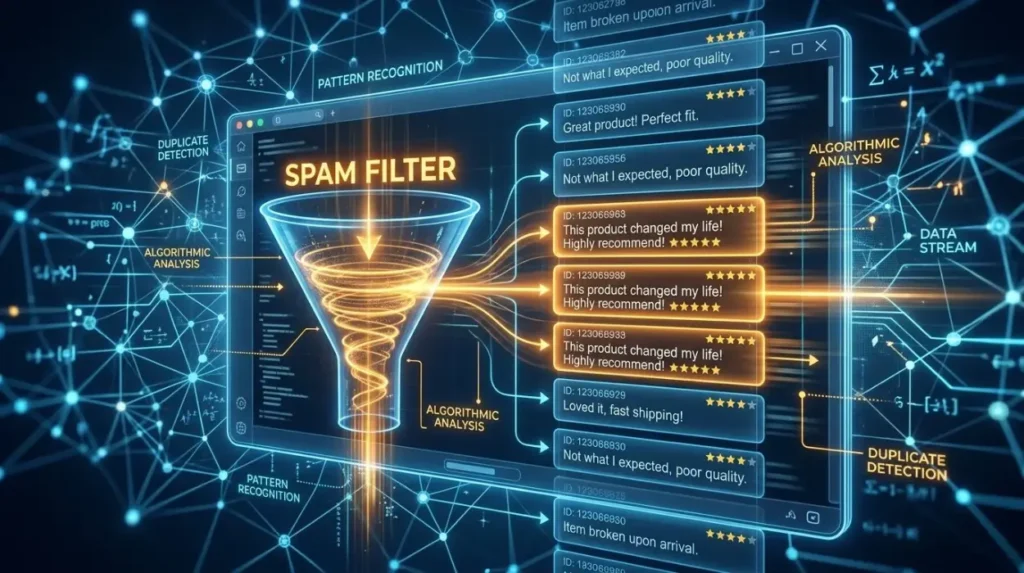 Why are repeated or similar reviews more likely to be filtered?