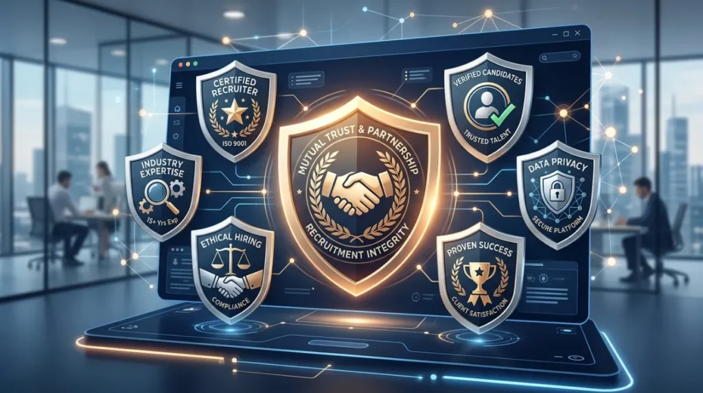 Why do authority and trust signals matter when comparing recruitment agencies?