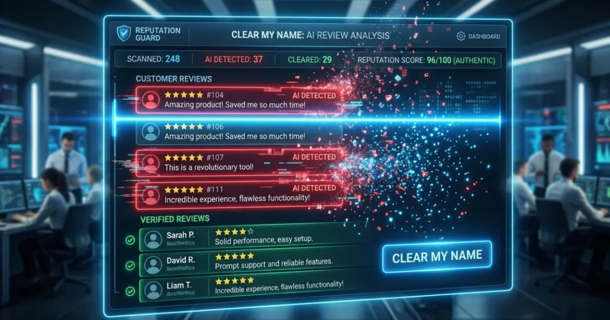 Detect and Remove AI-Generated Reviews With Clear My Name