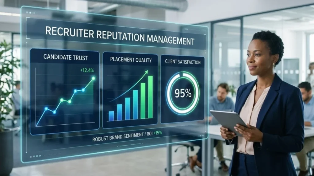 How can reputation management for recruiters demonstrate measurable results?