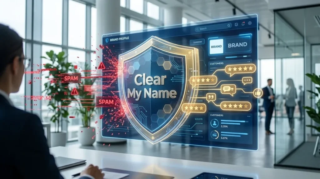 How does Clear My Name support a compliant reputation improvement process?