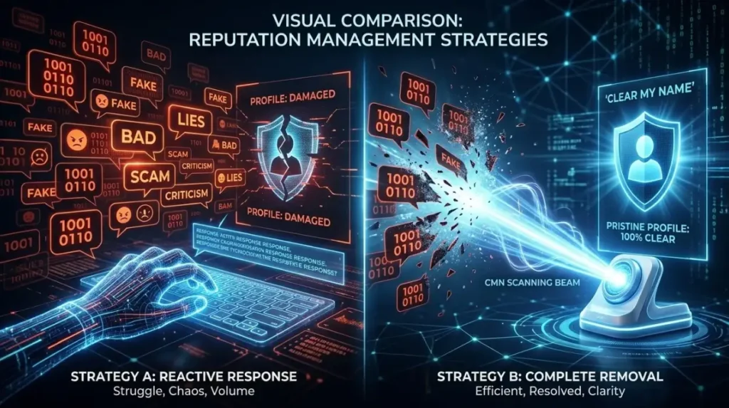 Is AI-generated review removal more effective than simply responding to reviews?