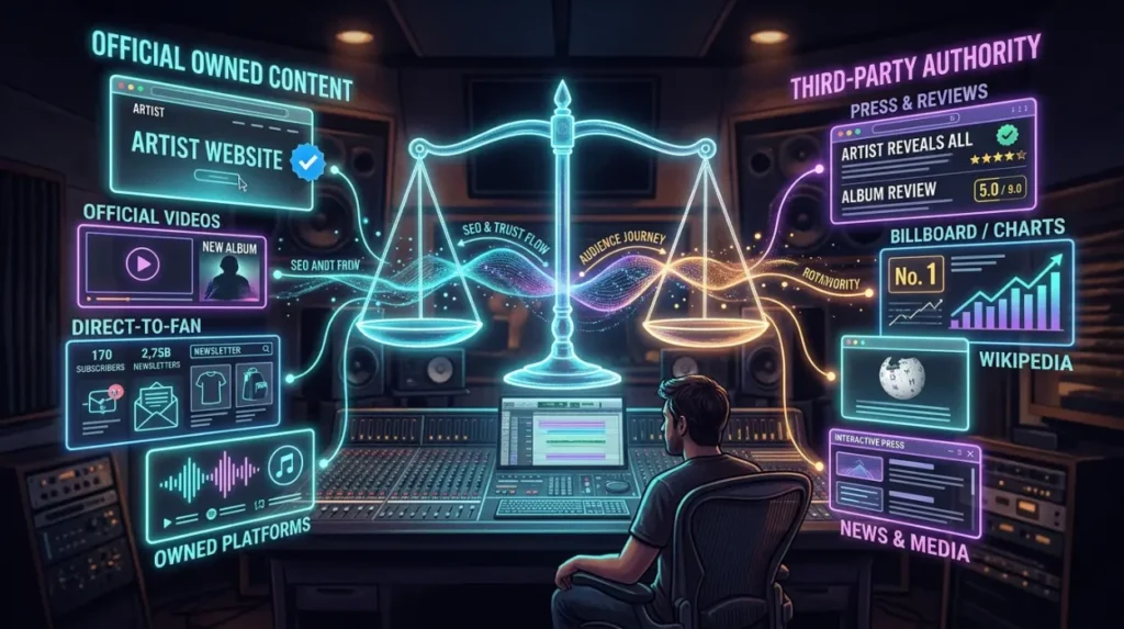 Should Musicians Prioritise Official Content or Third-Party Authority?
