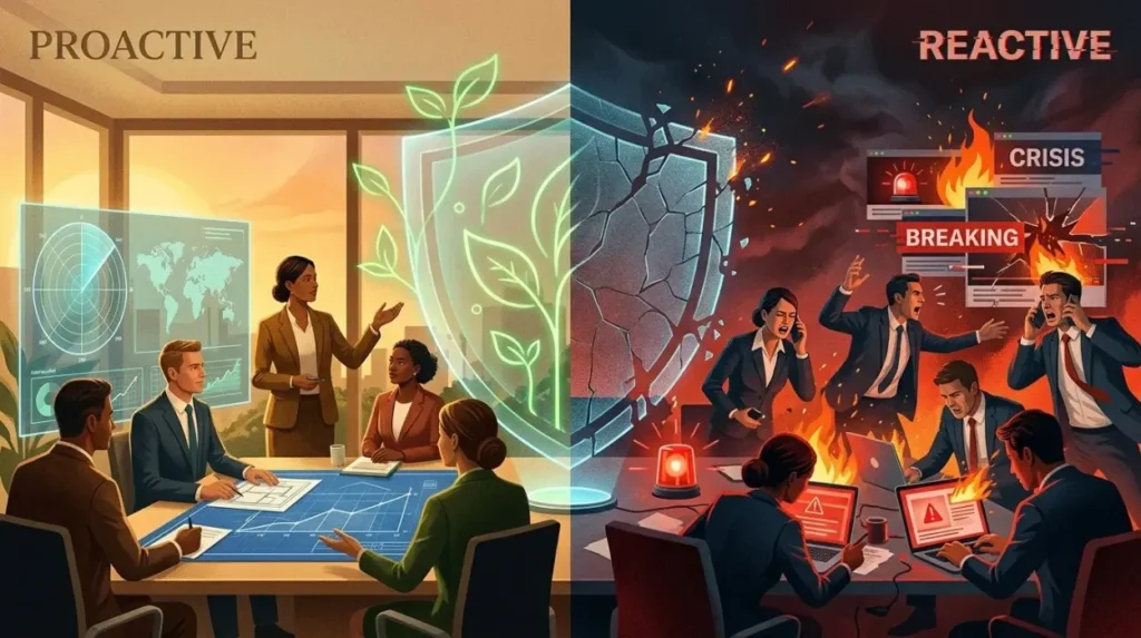 Should businesses prioritise reactive or proactive reputation management?