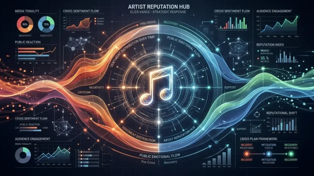 What Role Does Sentiment Distribution Play in a Musician’s Crisis Plan?