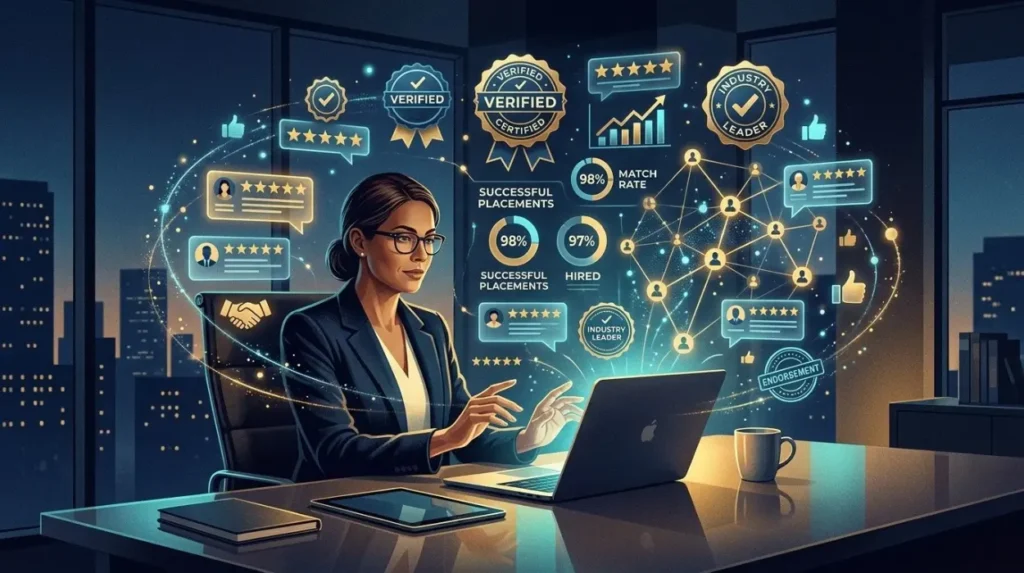 What trust and authority signals shape recruiter credibility online?